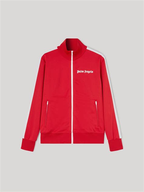 palm angels jacket red|palm angels hooded jacket.